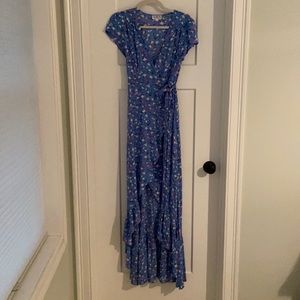 XIX Palms Blue Floral Dress